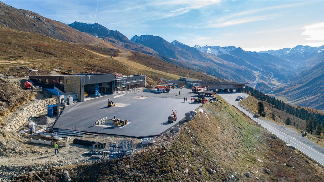 Heliport Hochgurgl - Výstavba ciest a mostov