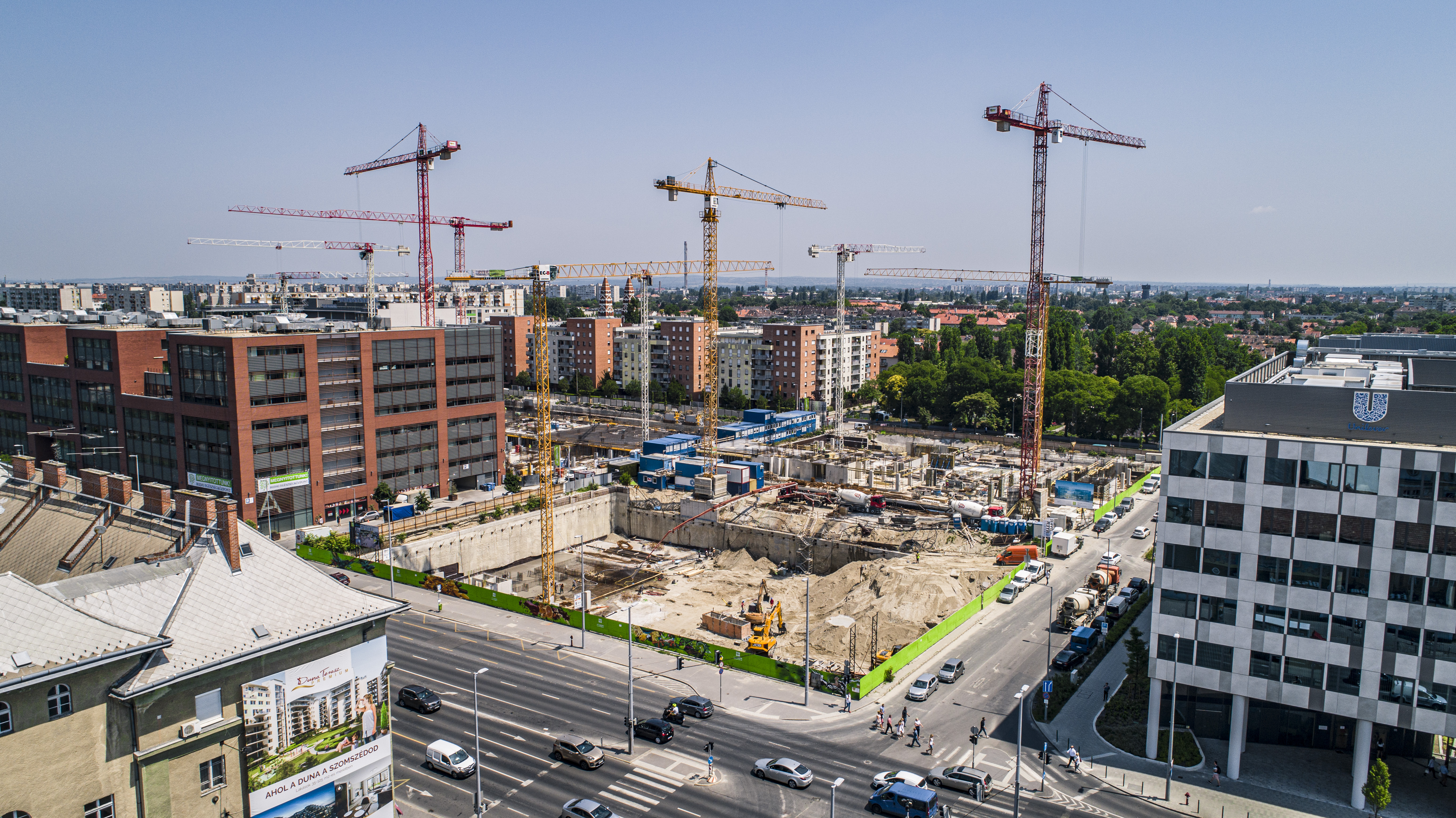 Váci Greens 'E', 'F' mélyalapozási munkái  - Inžinierske stavby