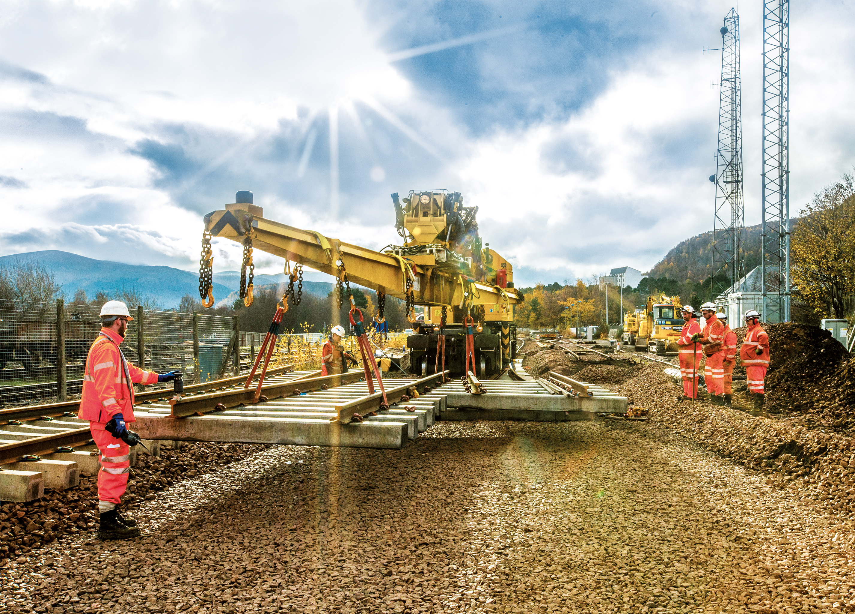 Track works, Highland - Železničné stavby