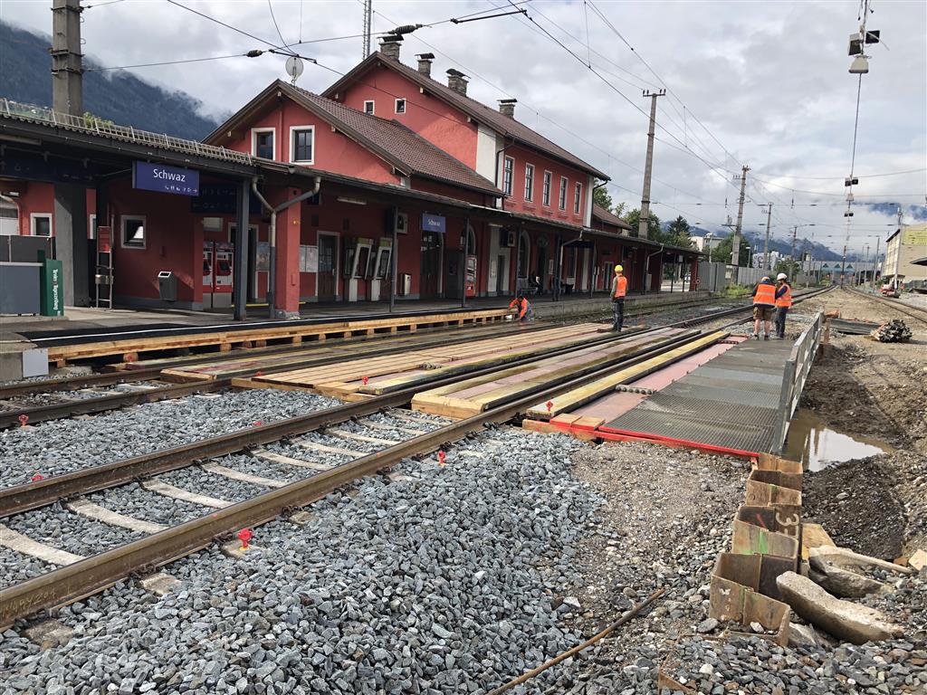 Bahnhofsumbau, Schwaz - Železničné stavby