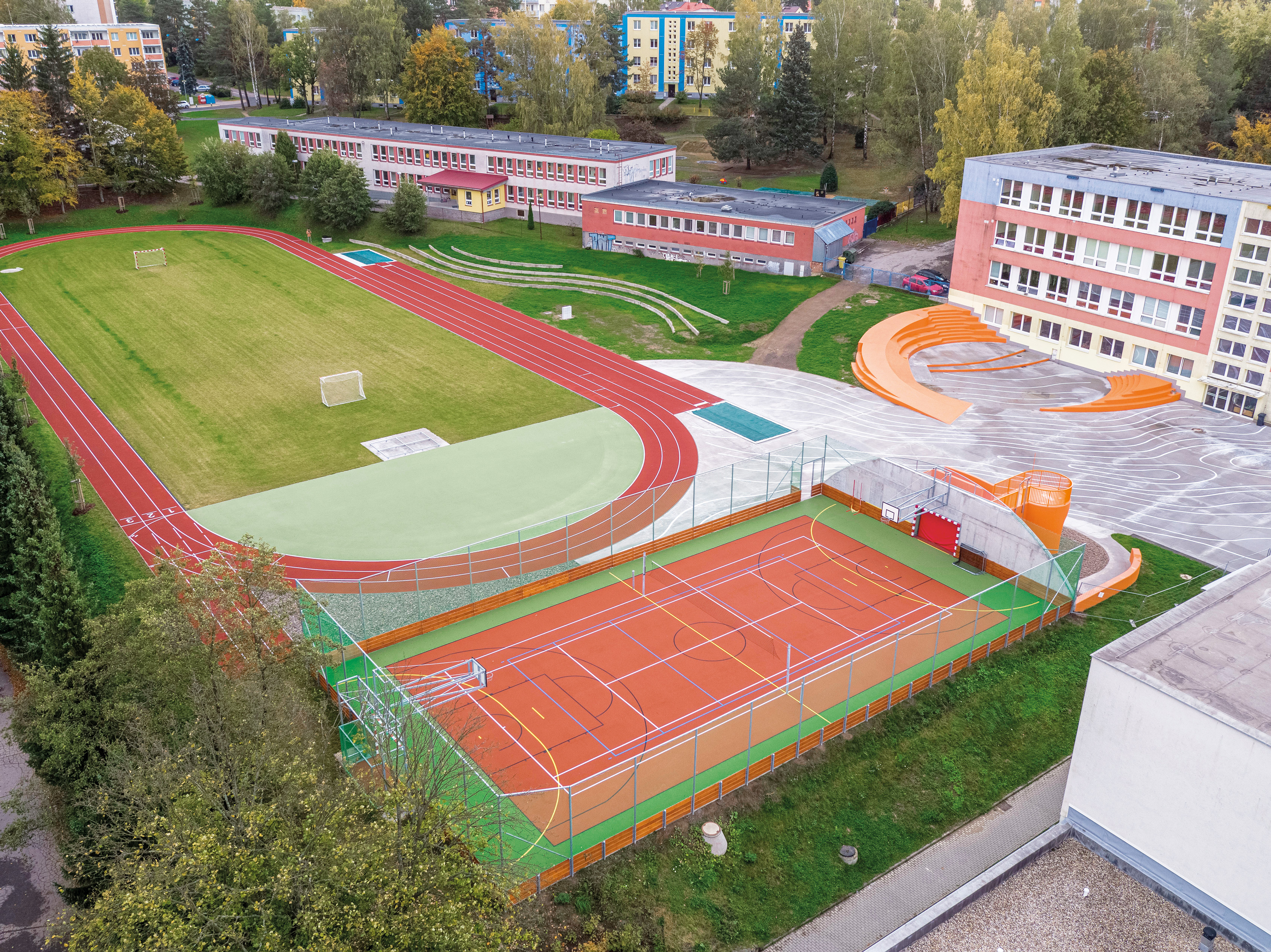 Sportoviště základní školy, Švermova - Inžinierske stavby