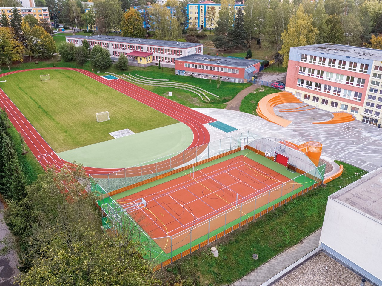 Sportoviště základní školy, Švermova - Inžinierske stavby Sportoviště základní školy, Švermova - Inžinierske stavby