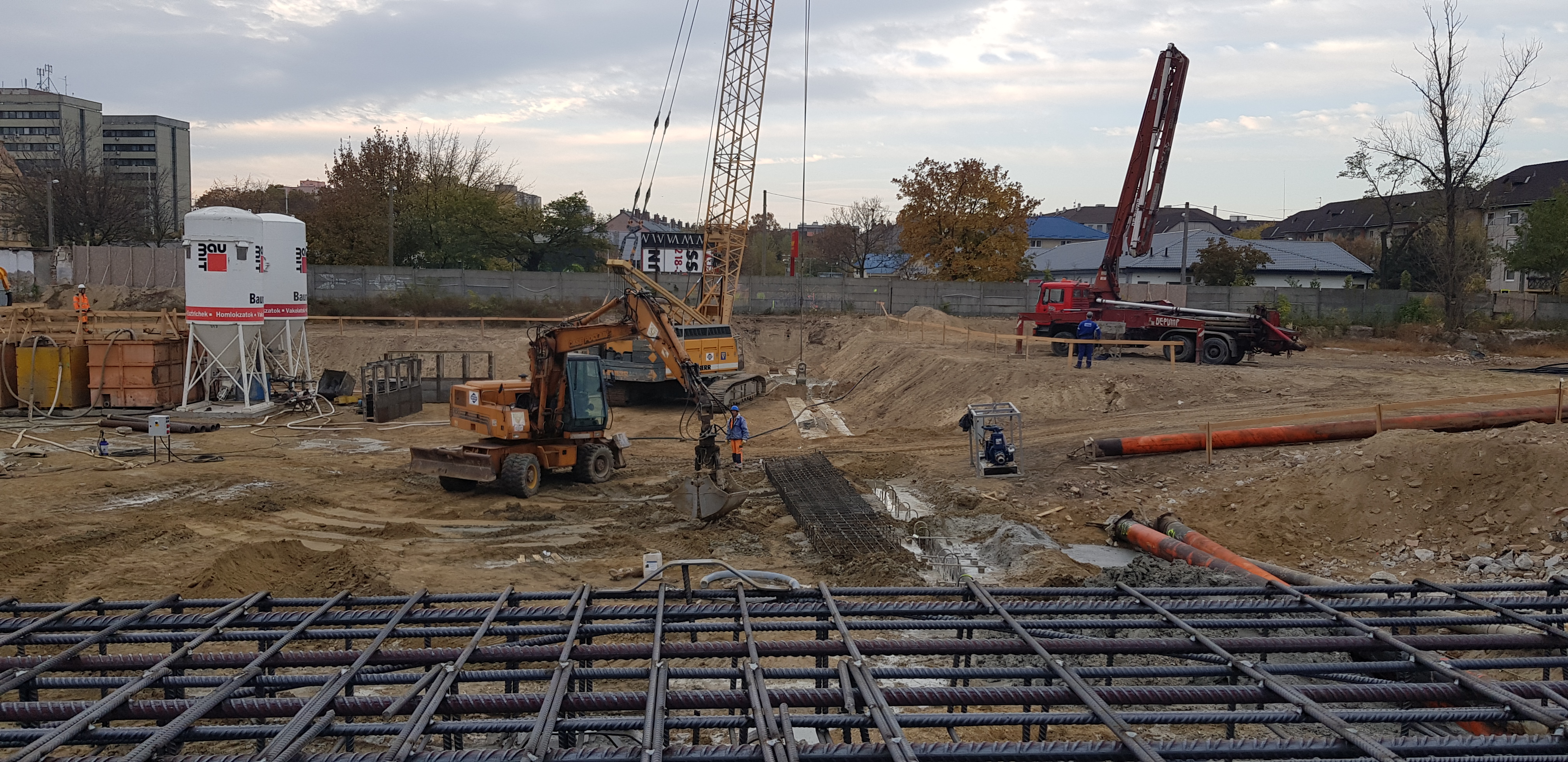 Aréna Business Campus 'A' mélyépítési munkái  - Inžinierske stavby