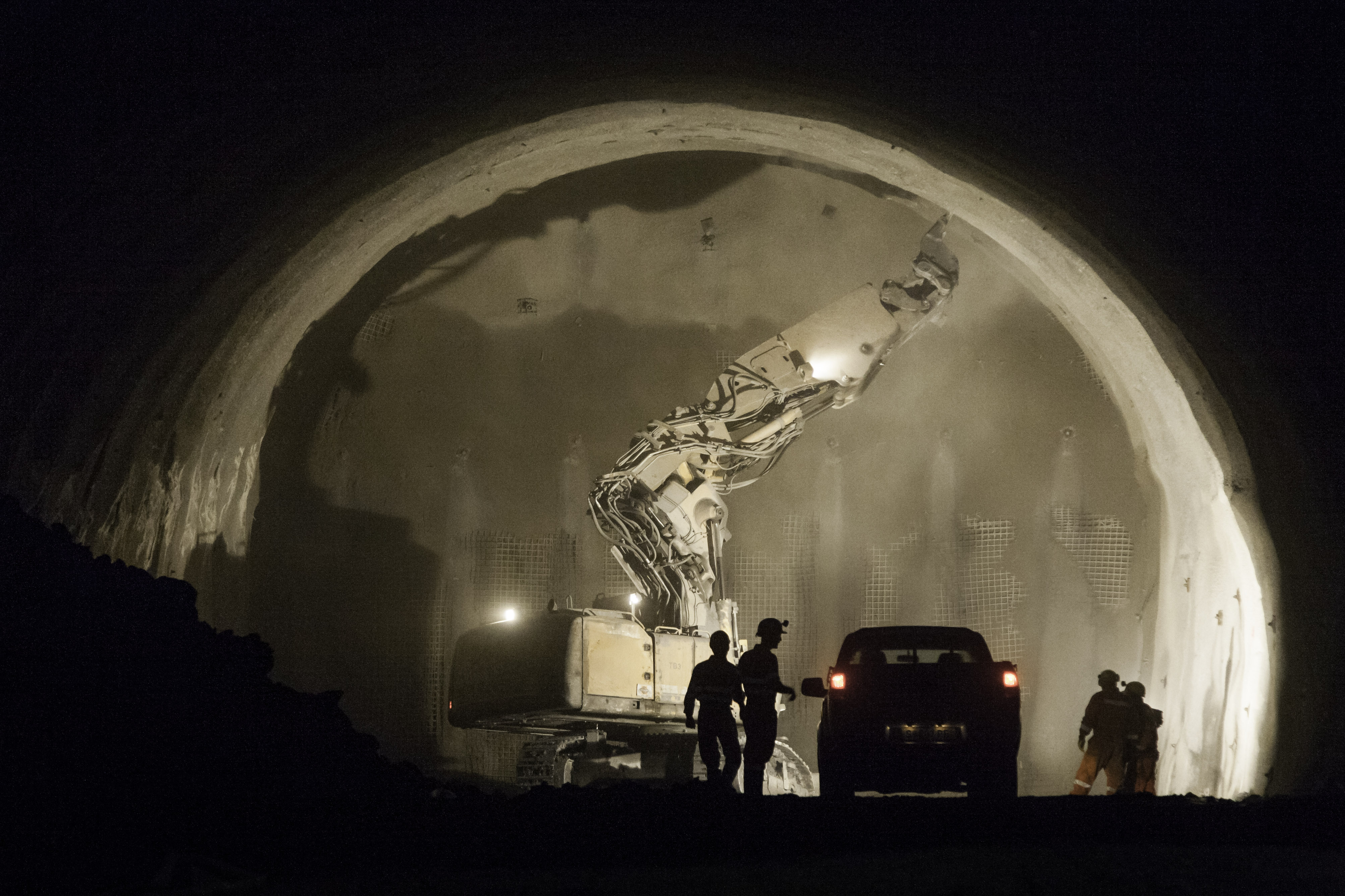 Brenner Basistunnel - Erkundungstunnel Wolf 2 - Výstavba tunelov