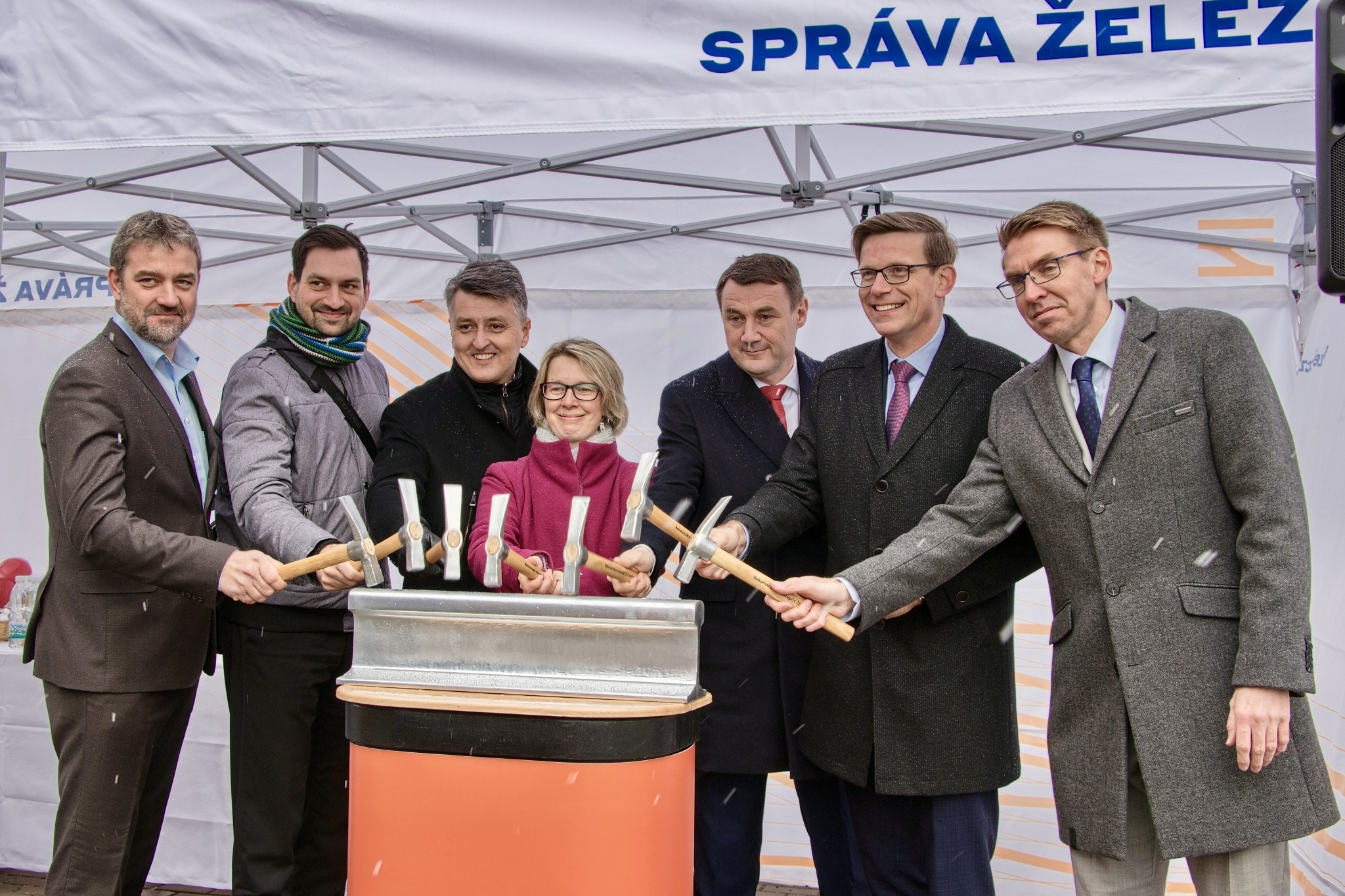 Slavnostní zahájení rekonstrukce nástupišť v železniční stanici Semily - CZ