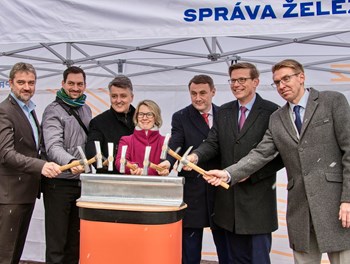 Slavnostní zahájení rekonstrukce nástupišť v železniční stanici Semily - CZ
