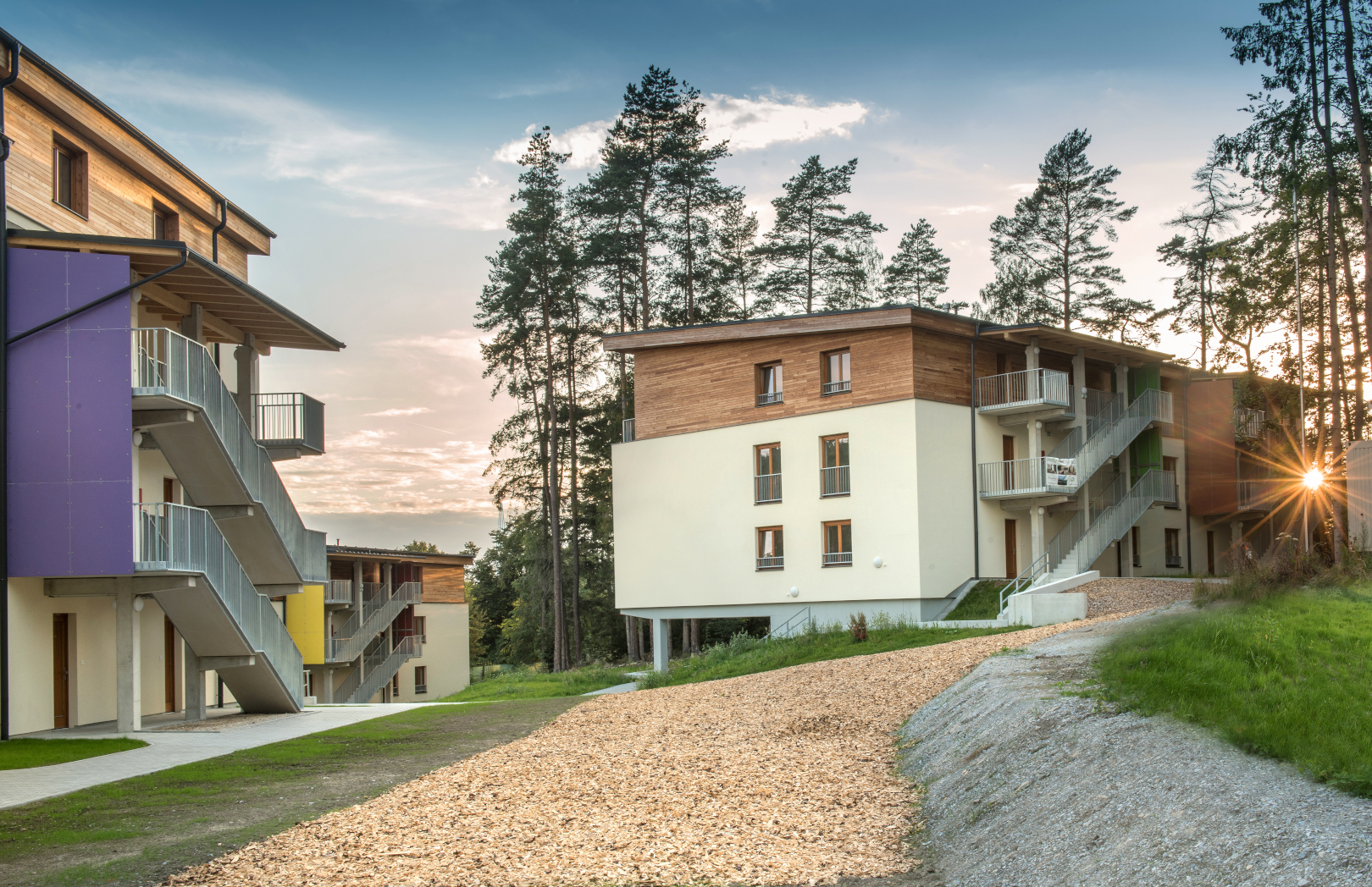 Lipno nad Vltavou – bytové domy Lipno Východ  - Pozemné stavby