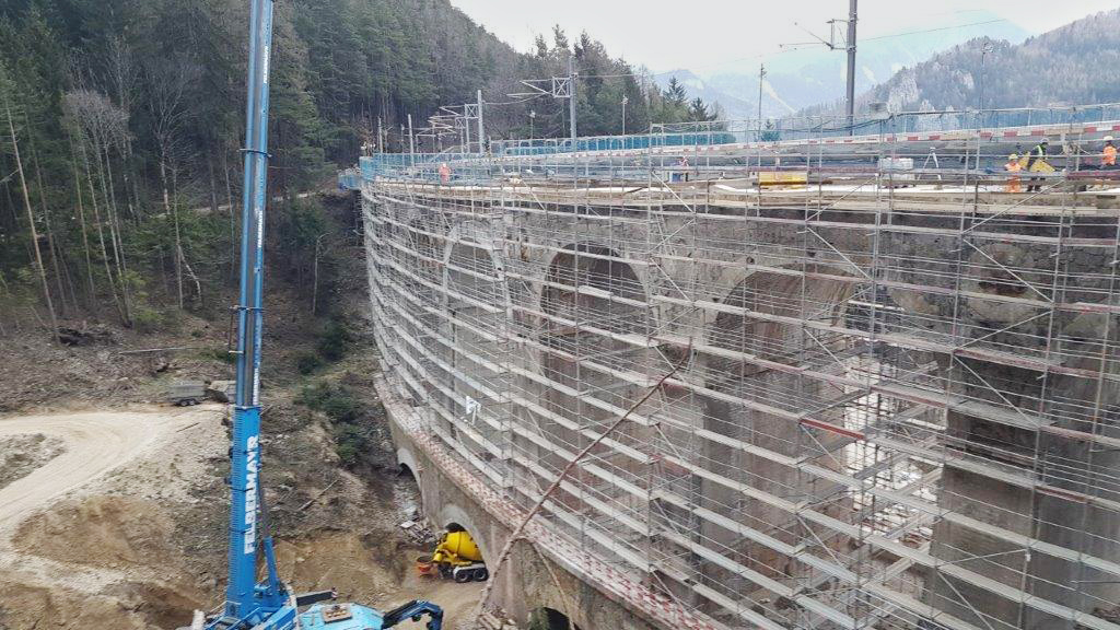 Brückenbau, Gamperl-Viadukt, Semmering - Výstavba ciest a mostov