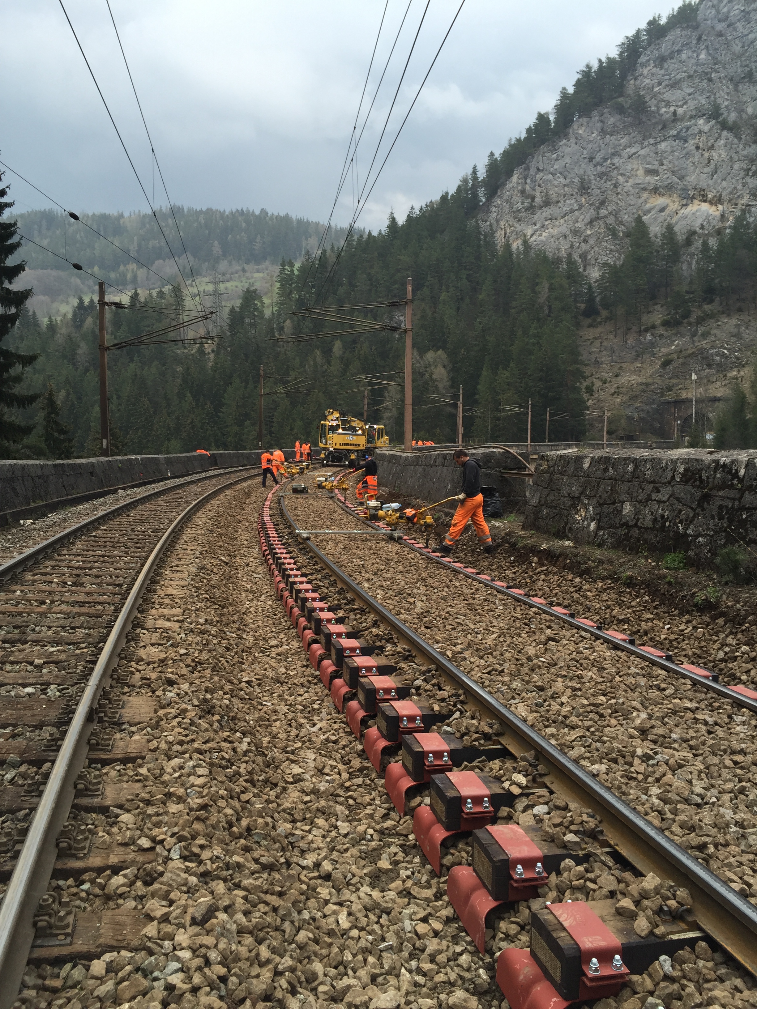 Gleisneulage Semmering - Železničné stavby